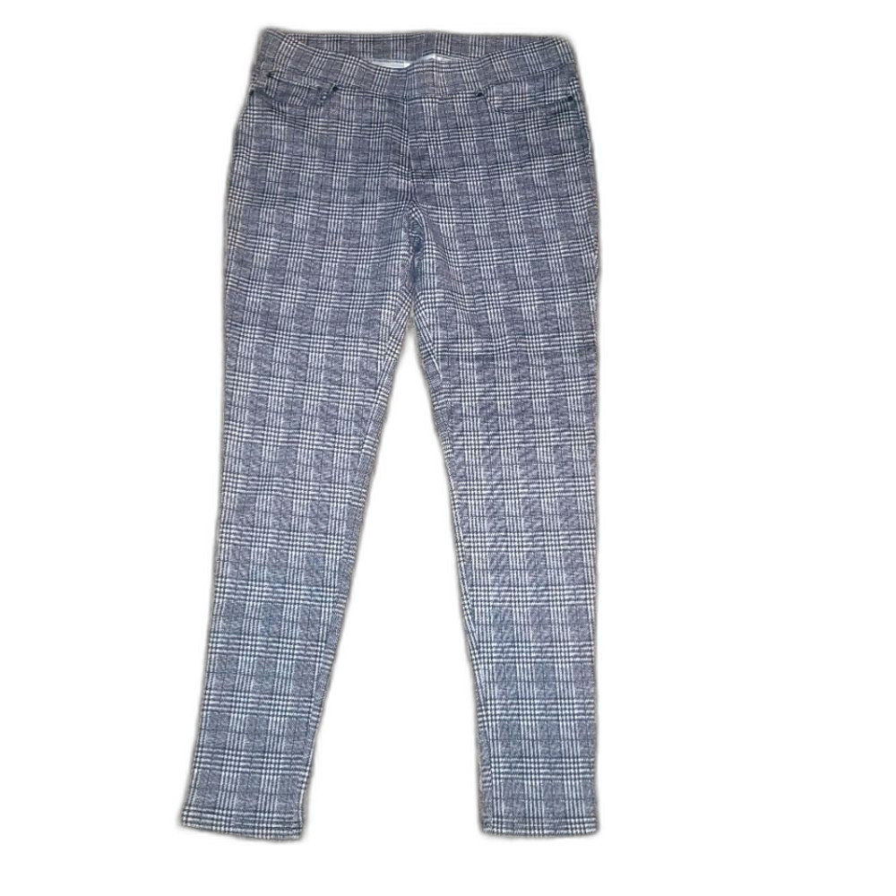 Seven7 Pull On Plaid Leggings NWT Large